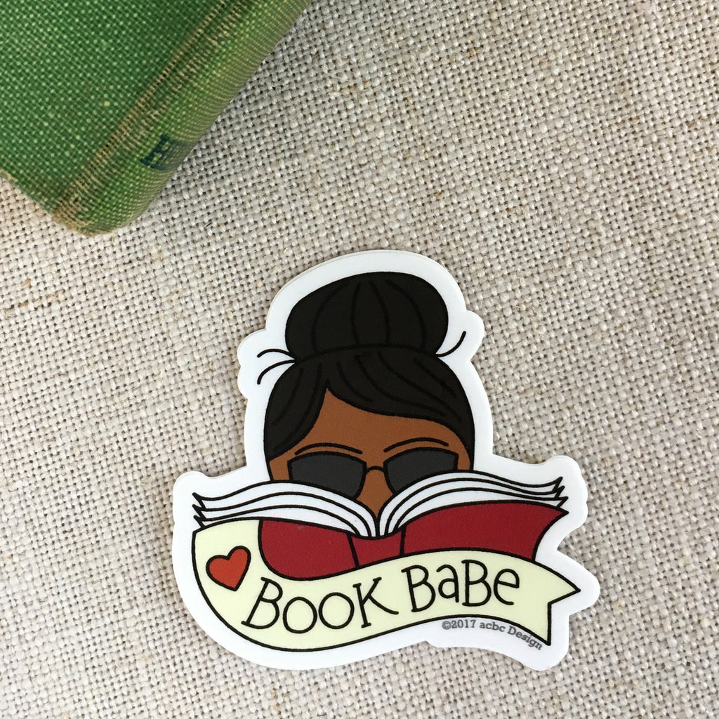 Book Babe Black Vinyl Sticker