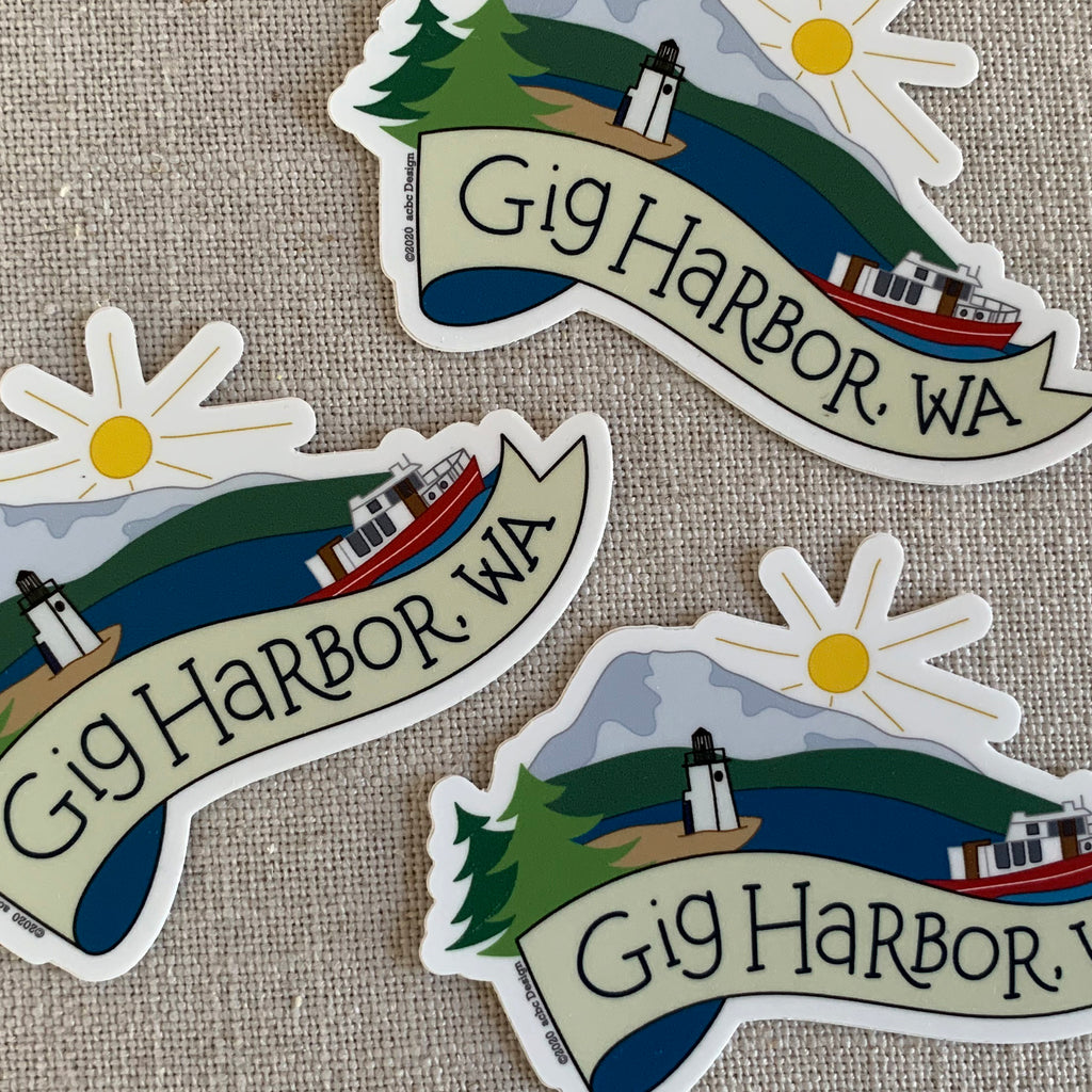 Gig Harbor Washington Vinyl Sticker