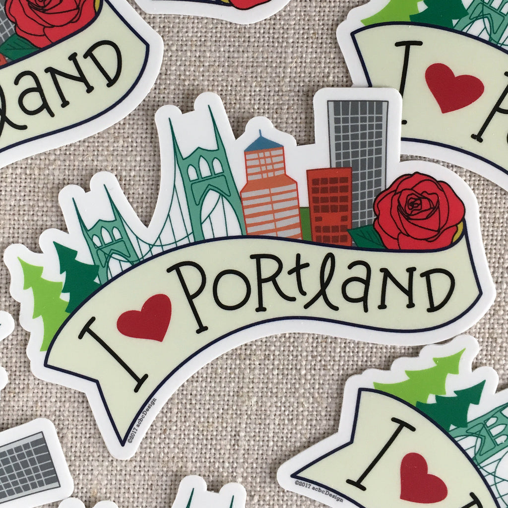I Love Portland Vinyl Sticker