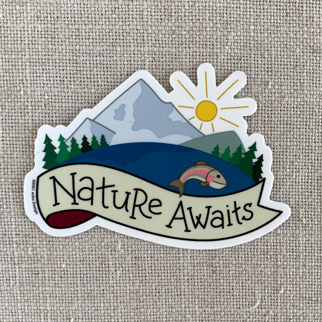 Nature Awaits Vinyl Sticker