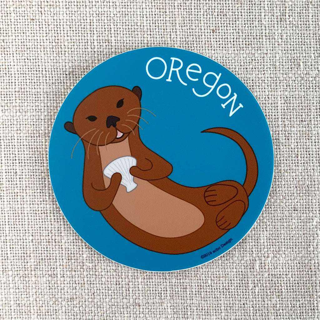 Oregon Otter Vinyl Sticker