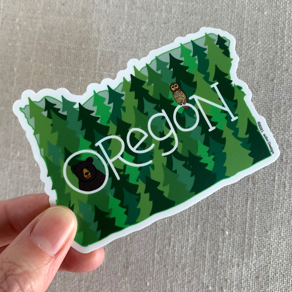 Oregon Forest Vinyl Sticker