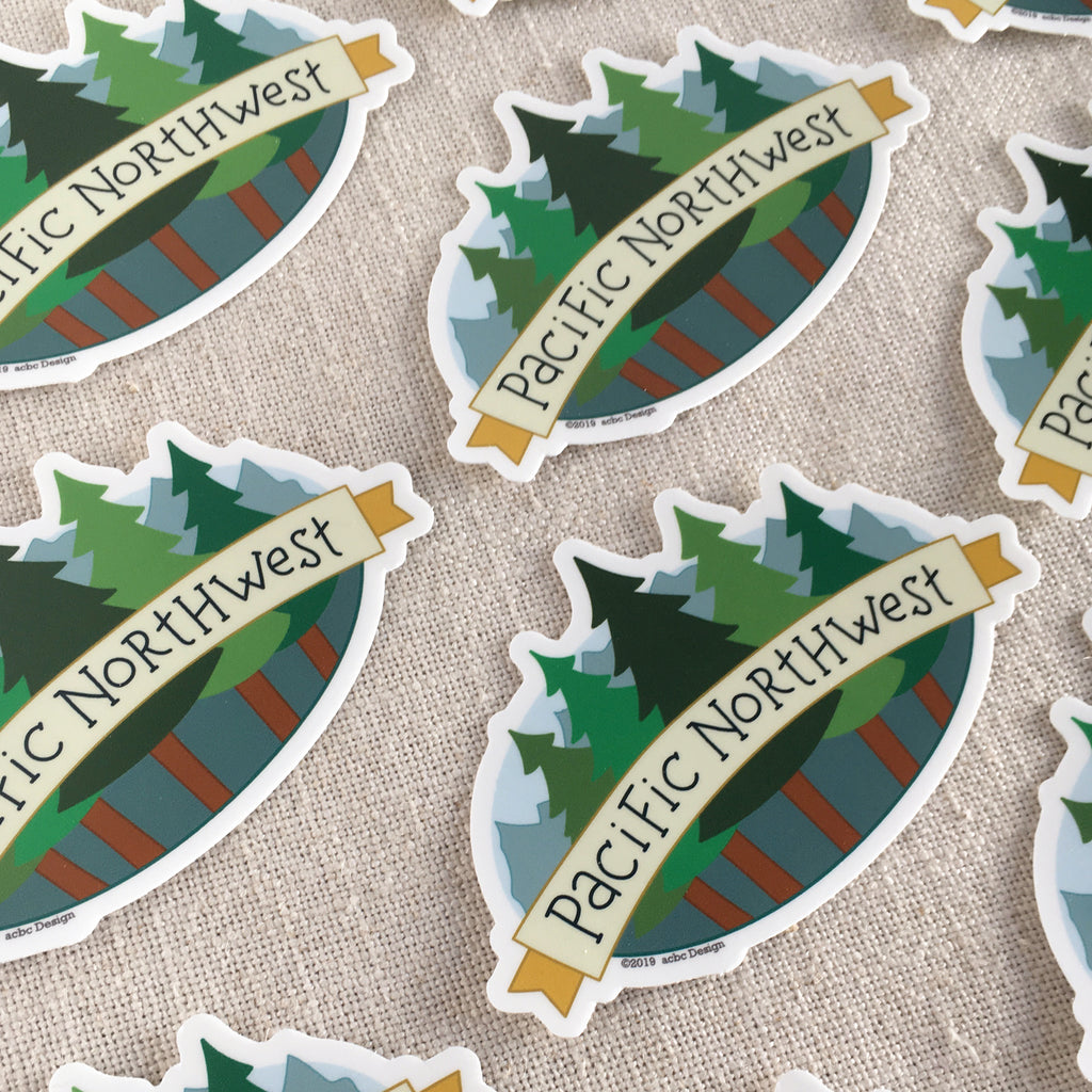 Pacific Northwest Trees Sticker