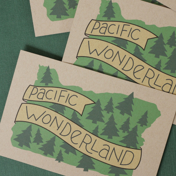 Pacific Wonderland Illustrated Postcards / Set of 6