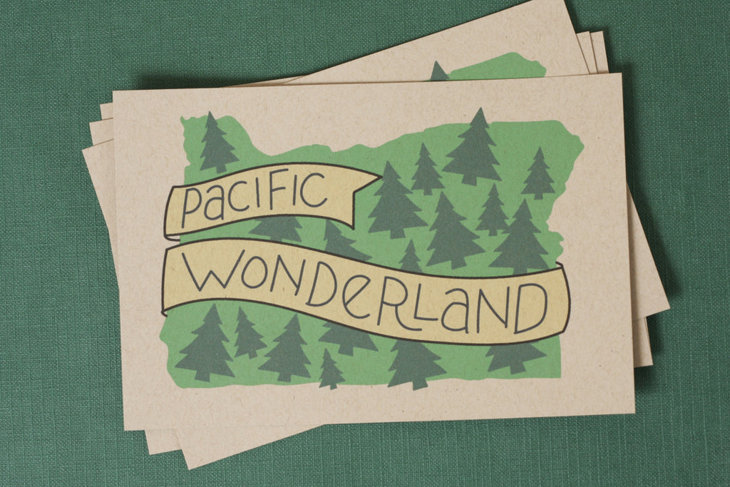 Pacific Wonderland Illustrated Postcards / Set of 6