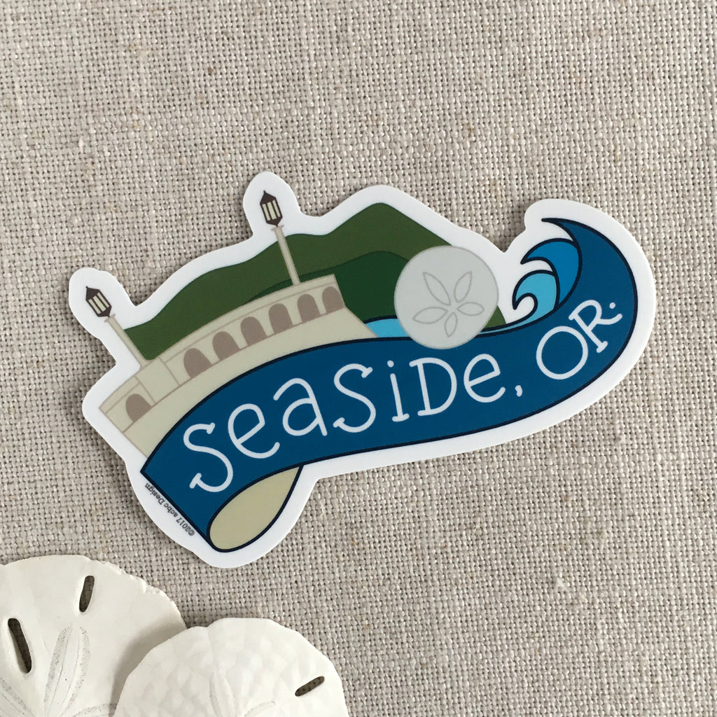 Seaside, Oregon Vinyl Sticker