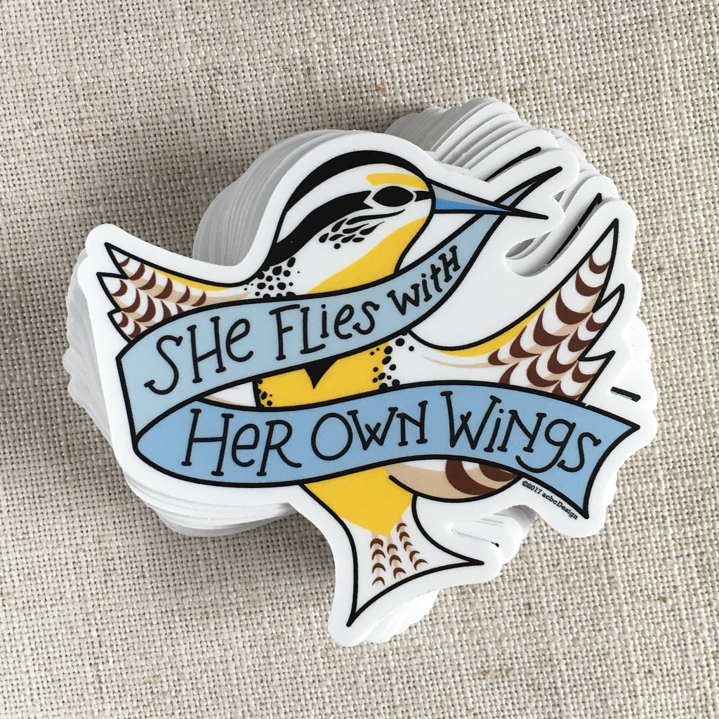 She Flies With Her Own Wings Vinyl Sticker
