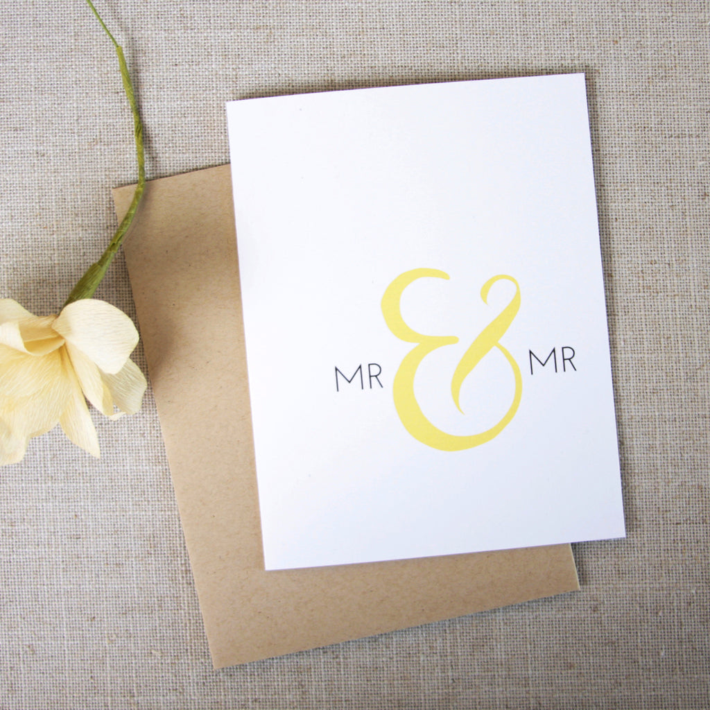 Mr & Mr Wedding Congratulations Card